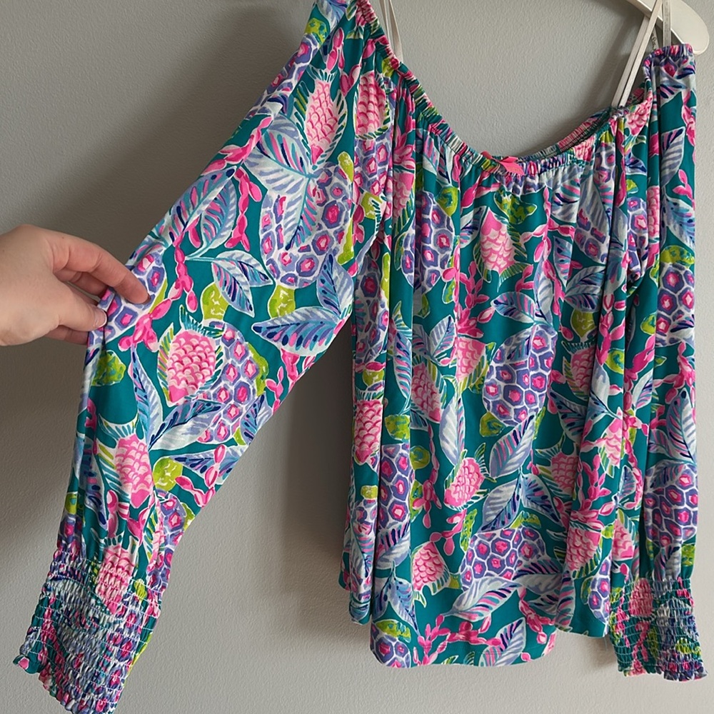 Lilly Pulitzer Lana Off-The-Shoulder Top - Picture 5 of 5